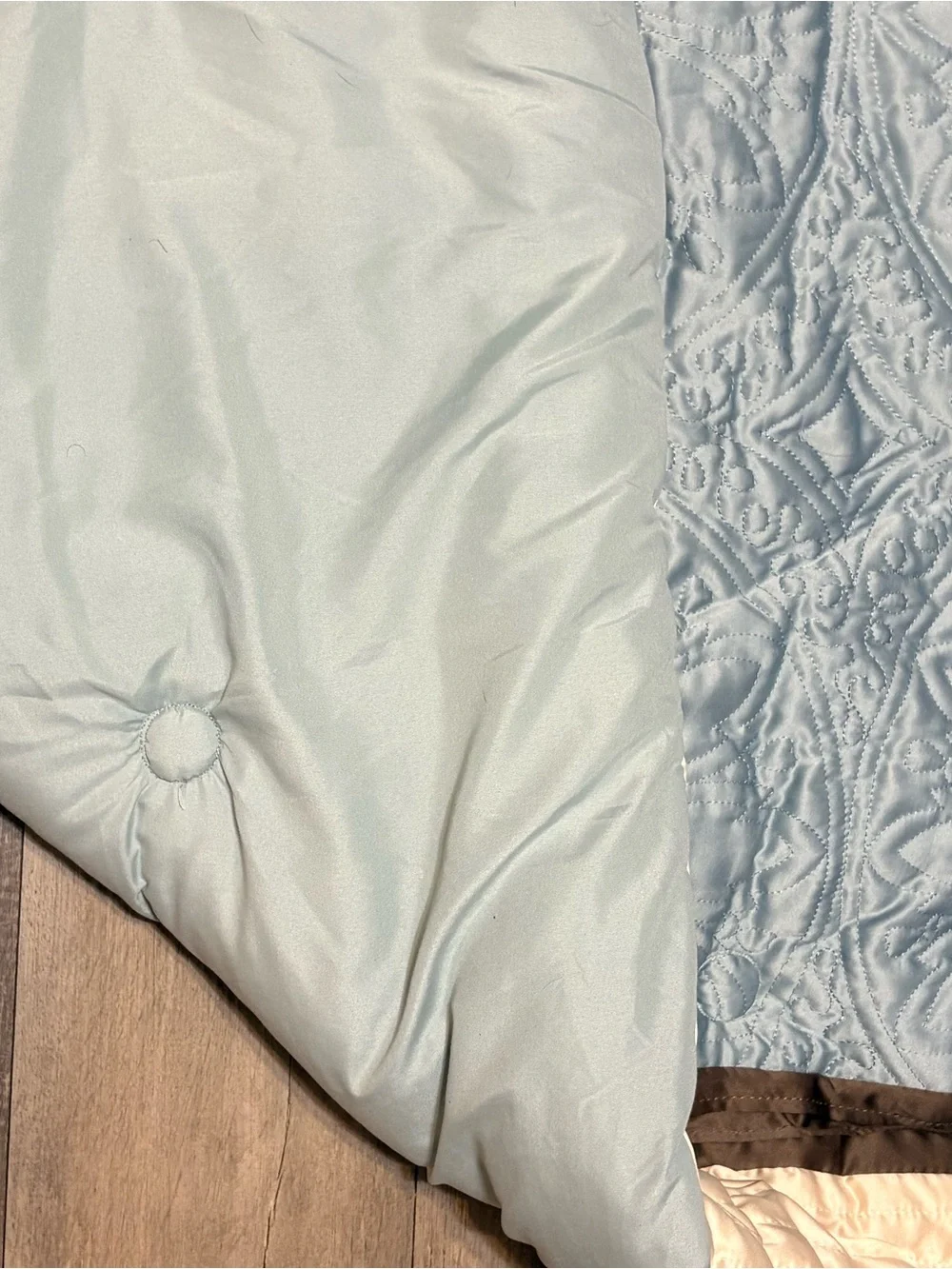 Chezmoi Collection Upland 7-Piece Comforter Set Queen Teal Brown Quilted